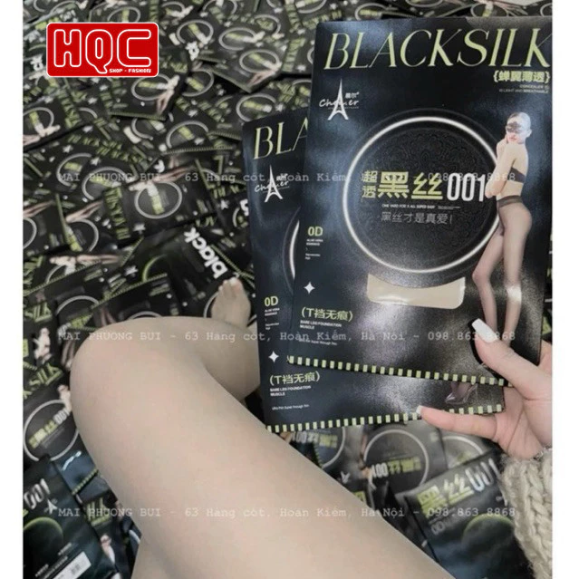 Quần tất tàng hình Black Silk siêu thật chân – Siêu mỏng dai, tiệp màu da, 2 màu Đen/Da hot trend
