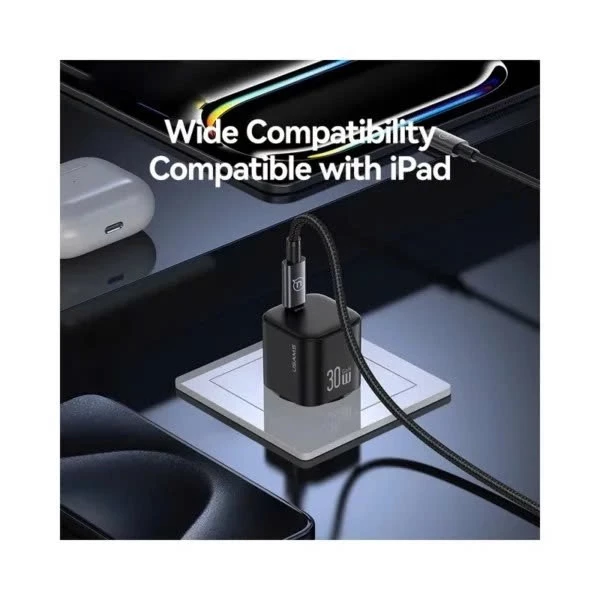 Usams Bộ Củ Sạc Nhanh TypeC 30w PD Fast Charger Cho Điện Thoại Iphone 15 16 17 Nhỏ Gọn An Toàn