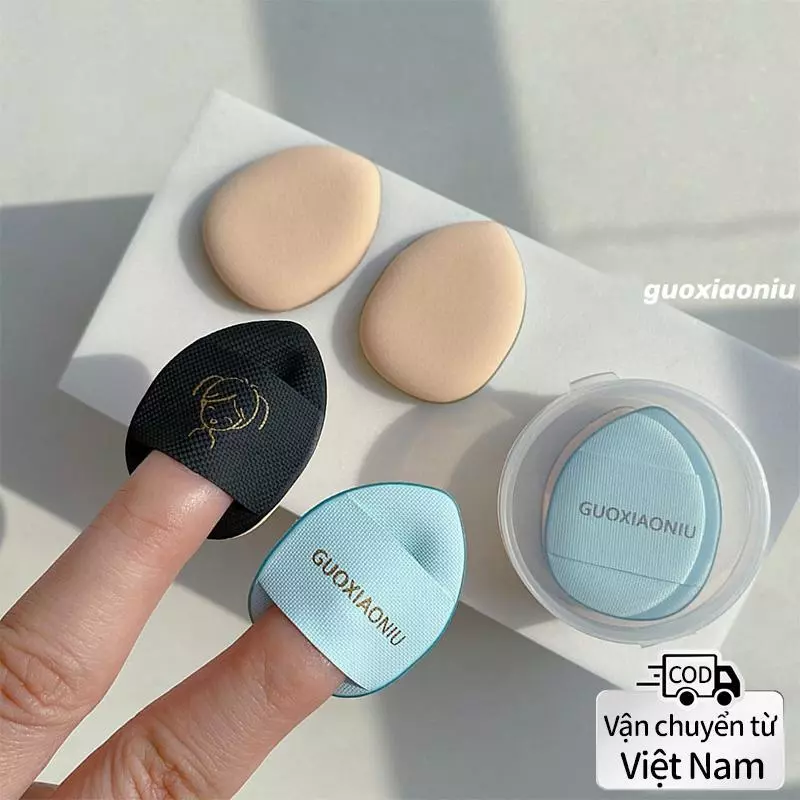 Phấn ngón tay Mini, GUOXIAONIU, Phấn nhỏ sử dụng kép ướt và khô, có hộp, để che khuyết điểm đầu ngón tay
