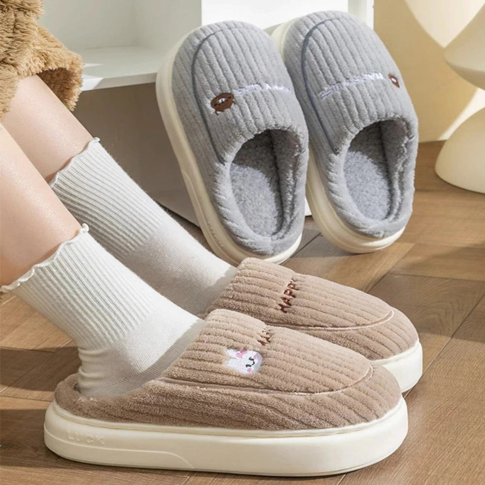 Dép Bông Đi Trong Nhà TORO Họa Tiết Dễ Thương Đế Chống Trượt, Mang Êm Chân Dành Cho Gia Đình Mùa Đông