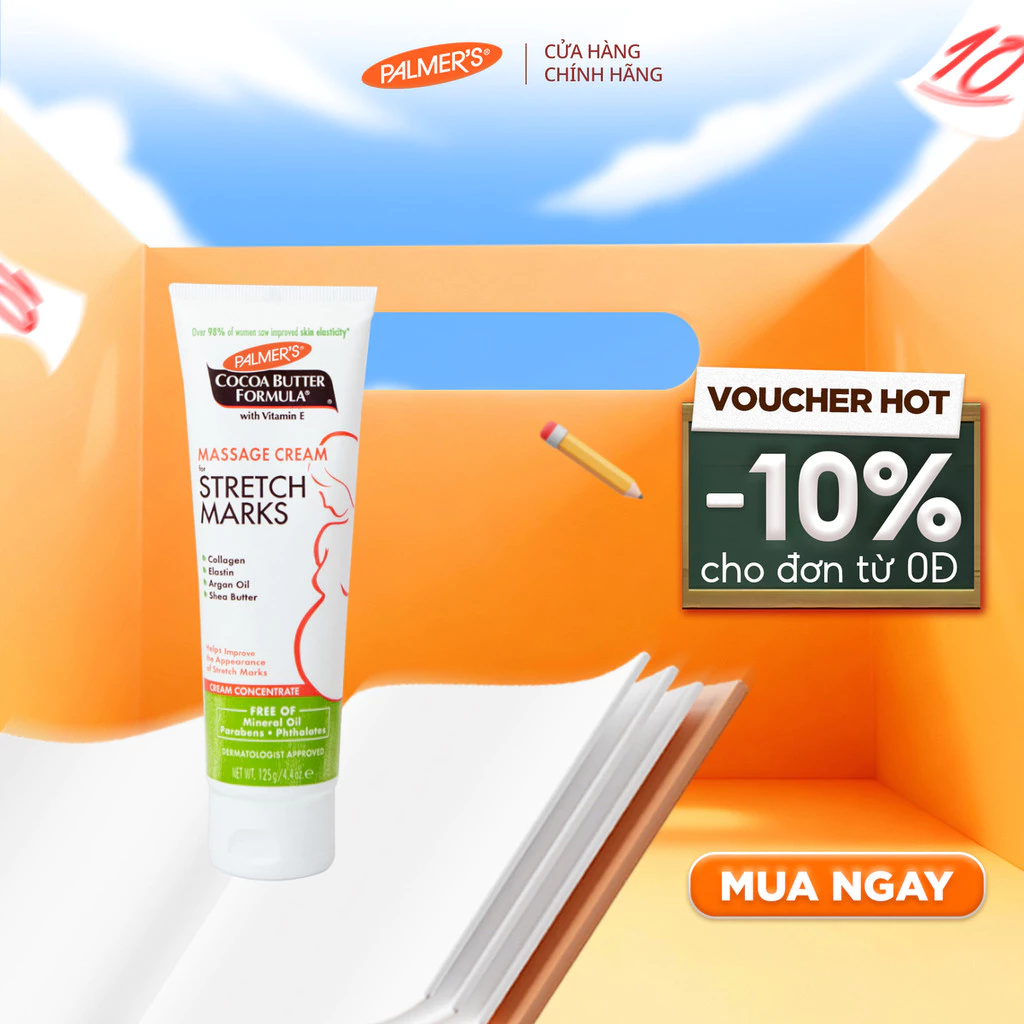 [Chính hãng] Kem ngăn ngừa và phục hồi rạn da giữa thai kỳ Palmer's 125g
