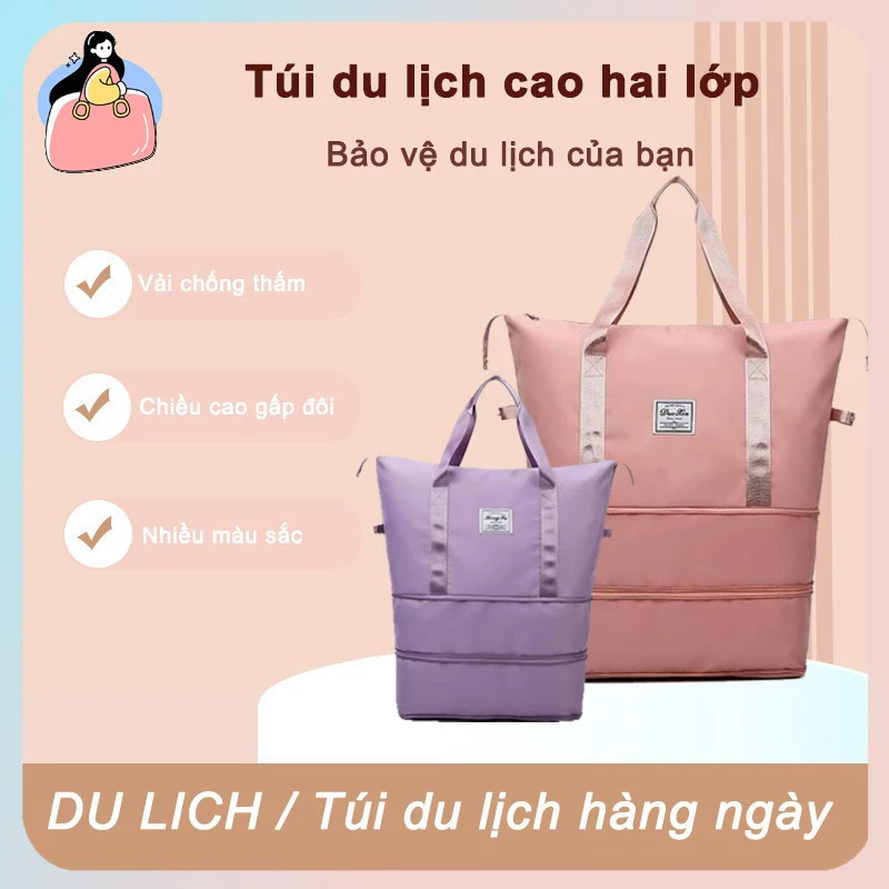 Túi Du Lịch 3 Tầng Gấp Gọn Đa Năng - Túi Xách, Nam Nữ Cỡ Lớn Gắn Vali Cao Cấp