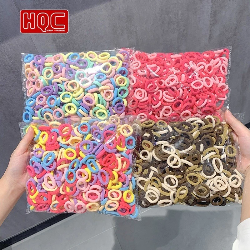 Set 500 Chun Cột Tóc Trơn Đa Sắc Màu Dễ Thương Cho Bé - Phụ Kiện Thời Trang Bé Gái