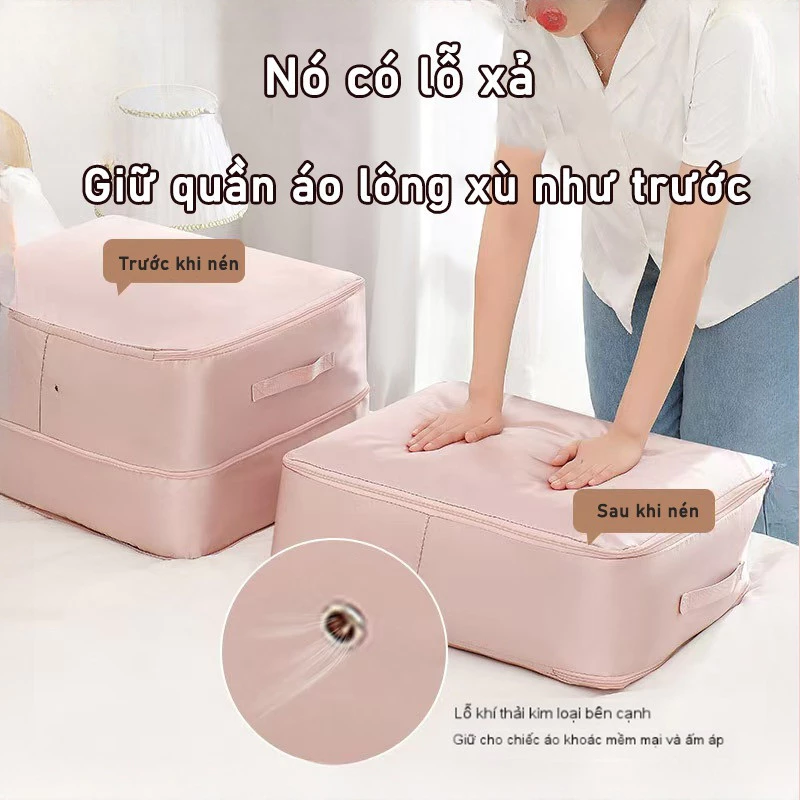 Túi đựng quần áo đa năng travel  túi nén quần áo trong vali chất liệu vải chéo
