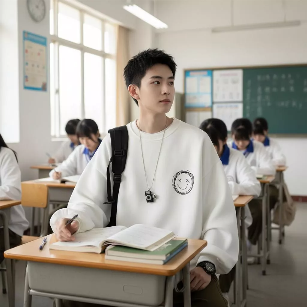 Áo Sweater nỉ nam nữ,áo nỉ cổ tròn in hình mặt cười nam nữ mặc cực chất của 2025-2026