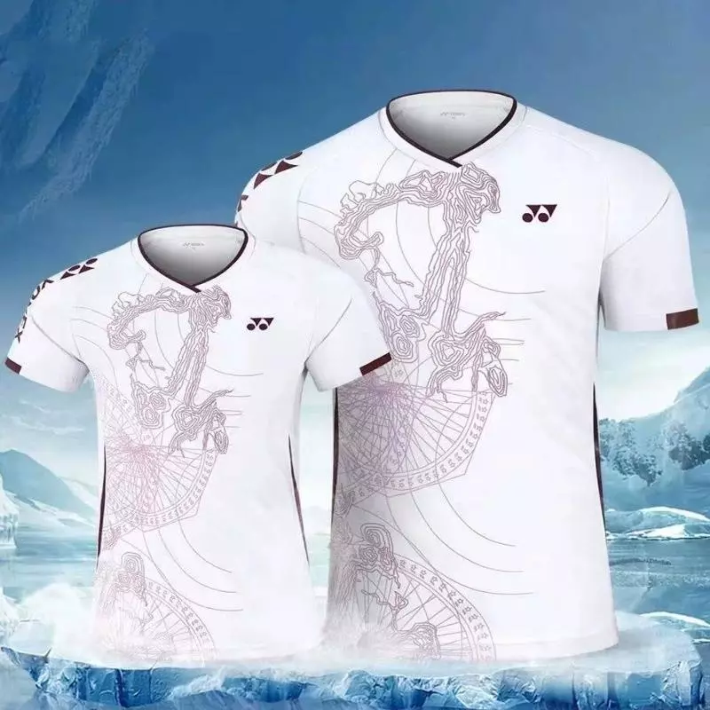 Quần vợt Yonex mùa hè mới cho nam nữ, băng lụa tay ngắn, khô nhanh, phù hợp tập luyện và thi đấu thể thao