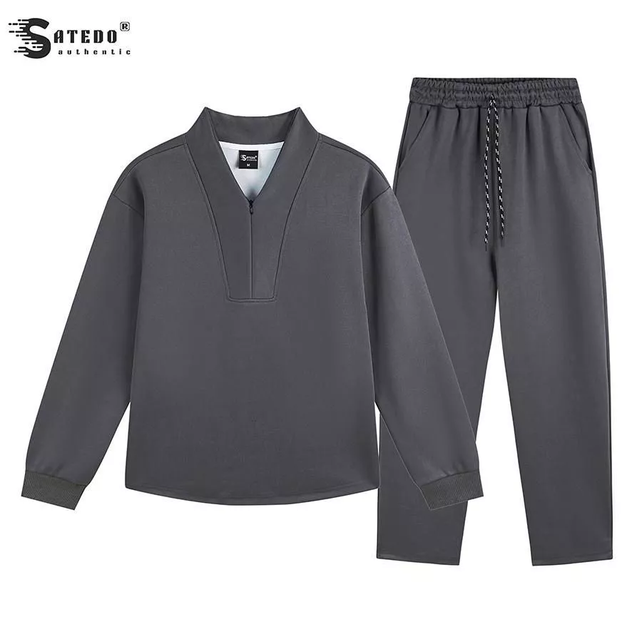 Bộ Nỉ S ATEDO Form Xuông, chất liệu nỉ hai da cao cấp, cổ khoá ẩn đặc biệt, phong cách tối giản sang trọng mã SP: BD86