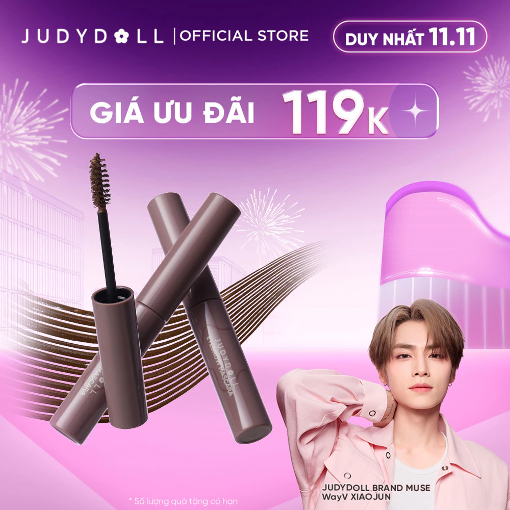 Mascara Chân Mày JUDYDOLL 2.5g Chuốt Mày Tự Nhiên Sắc Nét Bền Màu Lâu Trôi Chống Thấm Nước Suốt 24h Cho Người Mới Tập Trang Điểm & Makeup Chuyên Nghiệp