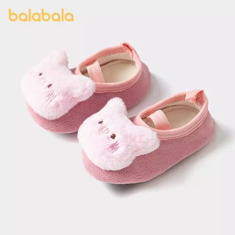 Tất chống trượt cho bé Balabala 2025 có chấm kẹp Tất lót sàn sang trọng mùa đông dành cho trẻ sơ sinh Tất đi bộ đầu tiên chống trượt ấm áp dành cho trẻ mới biết đi