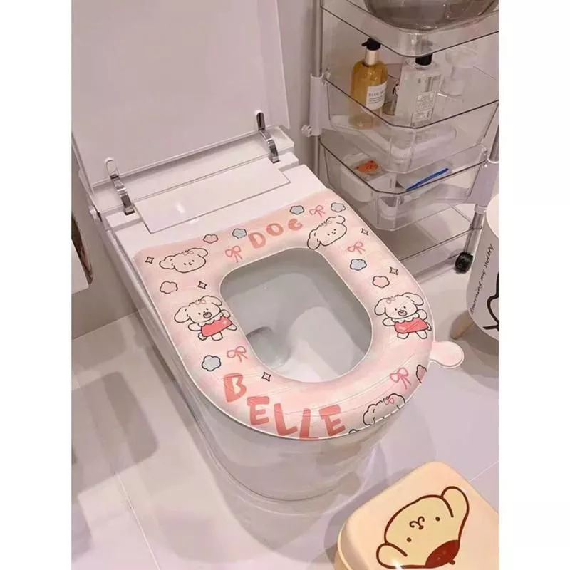 Miếng Lót Bồn Cầu Cute Siêu xinh, Miếng Lót nhựa dễ lau YN01