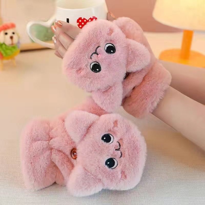 Găng Tay Hàn Quốc Nữ Sinh - Thiết kế nắp gập 2in1 giữ ấm đột phá, lót lông siêu mềm, form ôm tay thoải mái cho học đường