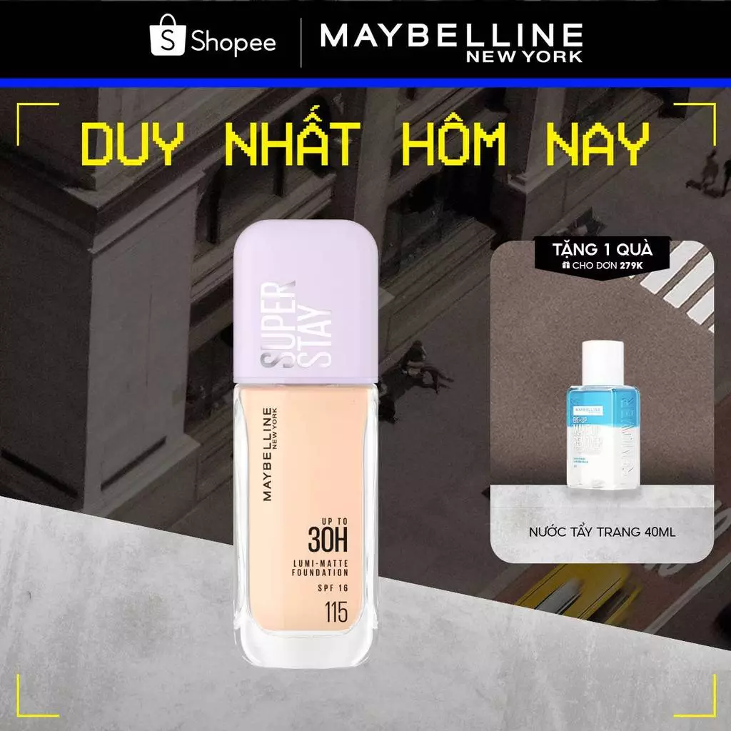 Kem nền bắt sáng Superstay Lumi Matte 30H che phủ siêu nhẹ mặt Maybelline New York 35ml [MỚI]