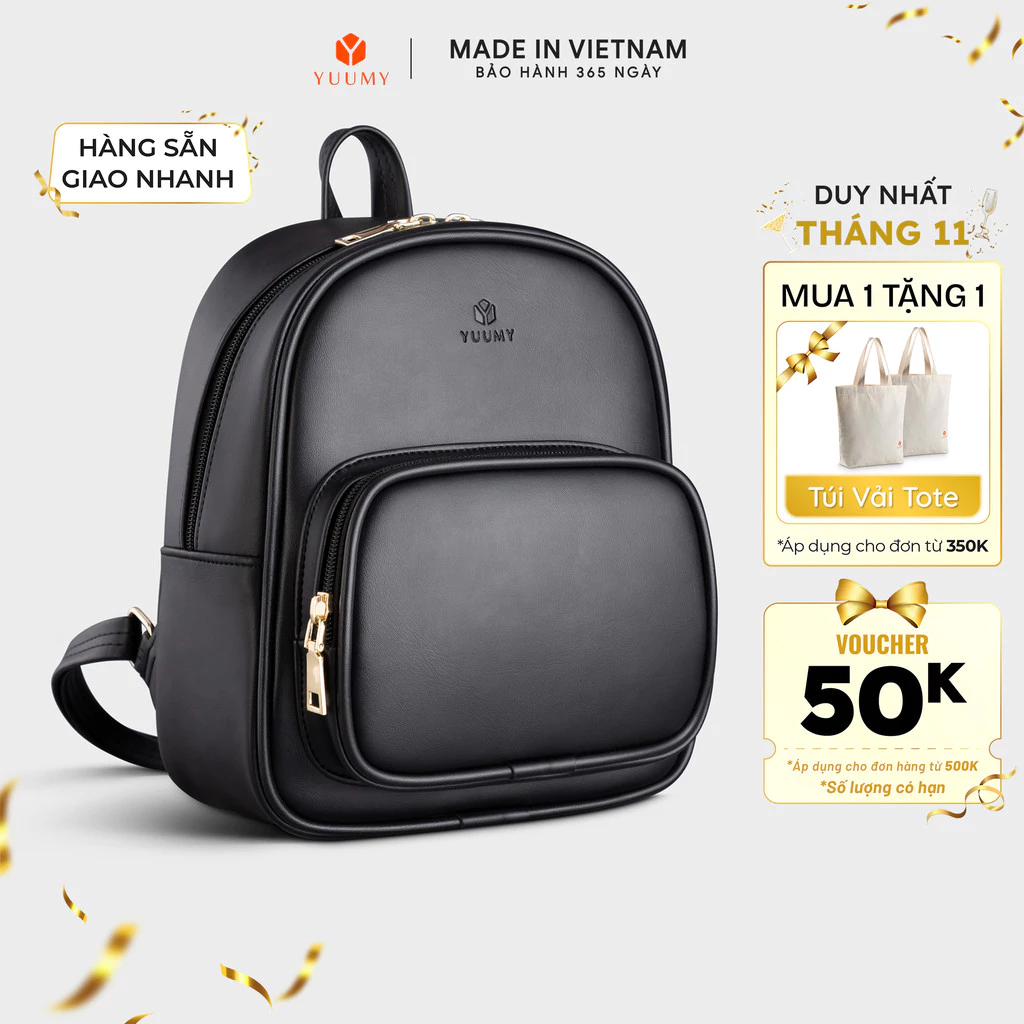 Balo Yuumy (Thời trang nữ cỡ trung - Balo da Liberal YBA55)