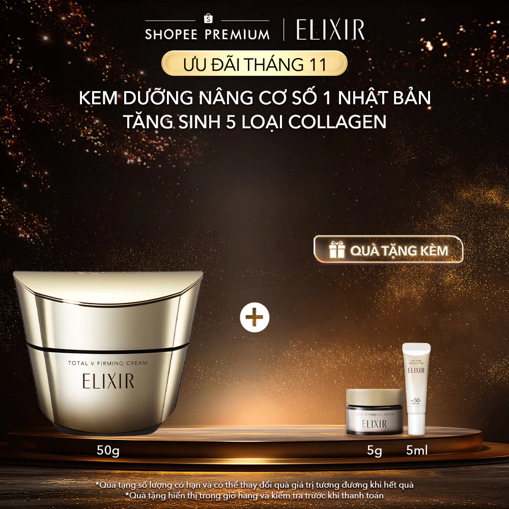Kem dưỡng cải thiện chảy xệ ngăn ngừa lão hóa ELIXIR TOTAL V FIRMING CREAM 50g