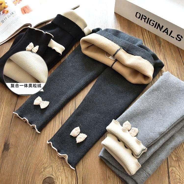 Quần Legging Bé Gái Lót Lông – Chống Lạnh, Co Giãn 4 Chiều, Dành Cho Bé 7-32kg