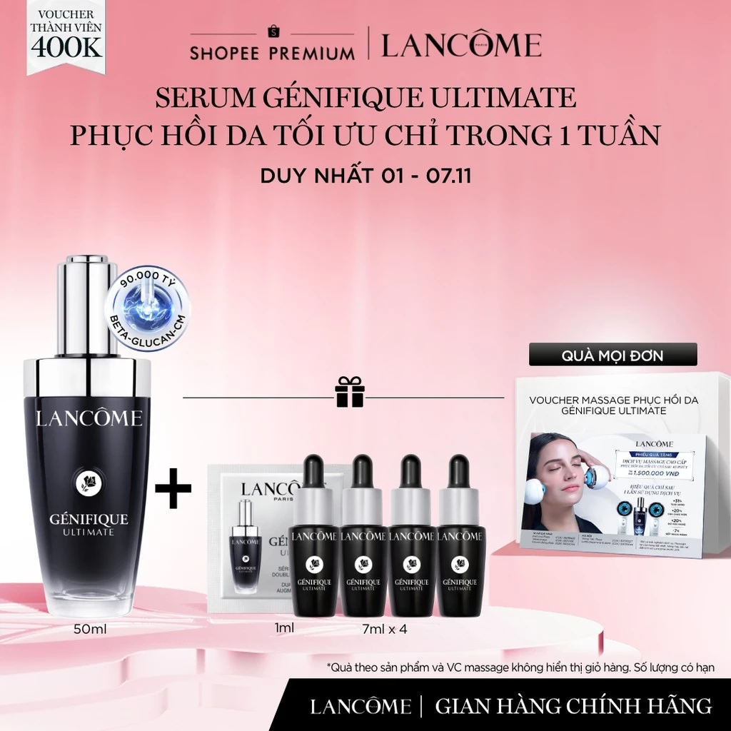 Serum Phục Hồi Da Tối Ưu Trong 1 Tuần Lancome Genifique Ultimate 50ml