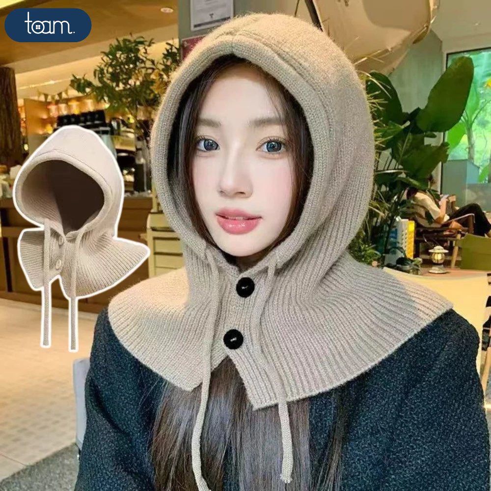Mũ Len Giũ Ấm Che Cổ Thời Trang, Mũ Trùm Đầu Che Tai Chắn Gió Mùa Đông Nam Nữ Co Giãn 4 Chiều