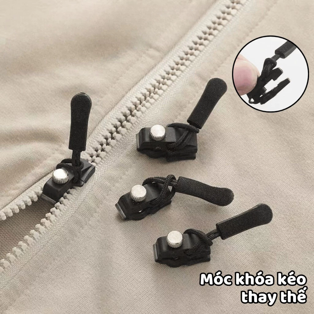 Khóa Kéo Thay Thế Đa Năng 3 Kích Cỡ, Phụ Kiện Móc Khóa Quần Áo Cao Cấp