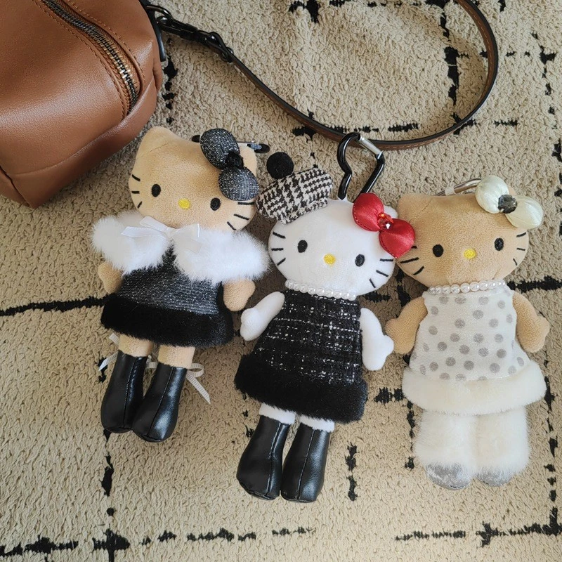 Sanrio Hello Kitty Mùa Đông Chân Dài Series Sang Trọng Đồ Chơi Dễ Thương Sang Trọng KT Móc Khóa Túi Mặt Dây Chuyền Trẻ Em Quà Tặng