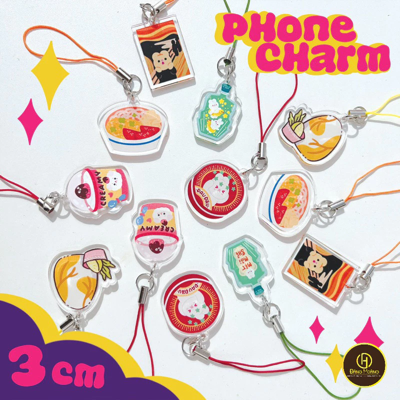 PHONE CHARM DẦU GIÓ 3CM  | HÀNG ĐỘC QUYỀN |
