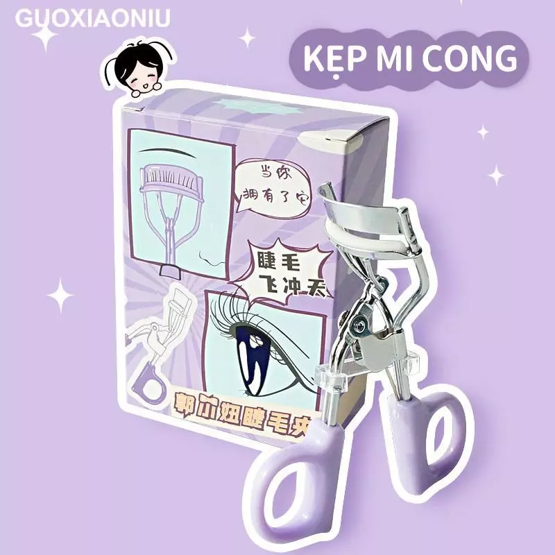 Kẹp lông mi GUOXIAONIU Dụng cụ uốn mi thiết kế góc rộng, Dụng cụ uốn mi, Dễ sử dụng cho người mới bắt đầu, Miếng đệm silicon thân thiện với da Mỹ phẩm dành cho nữ