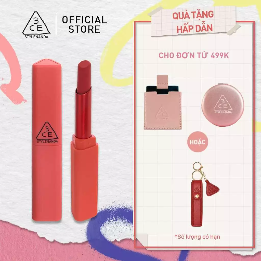 Son Sáp Màu Mịn Lì 3CE Sketch Stick
