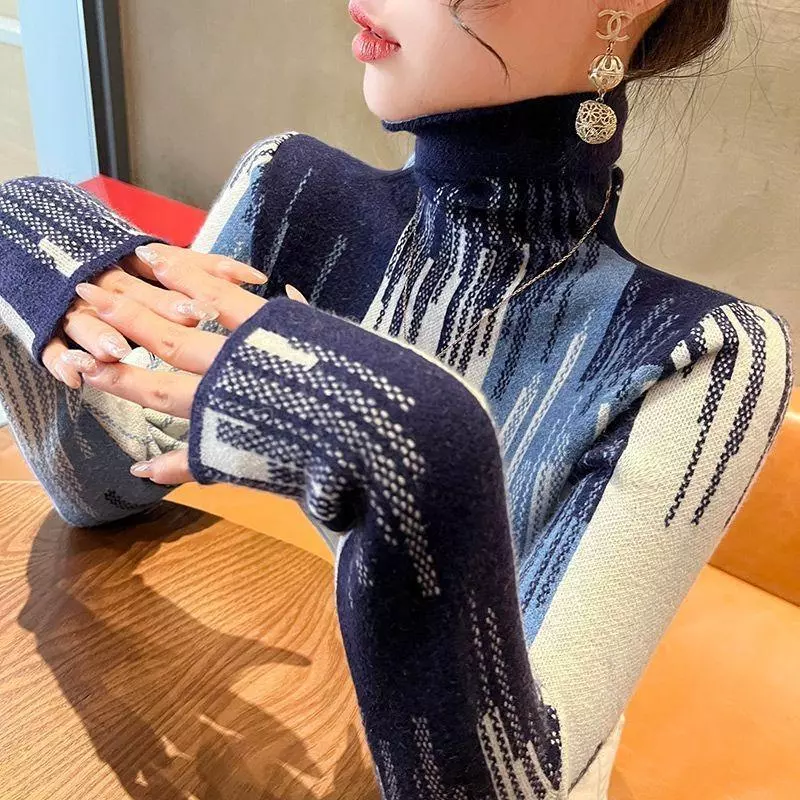 Áo len cổ cao nữ thời trang cho mùa thu đông