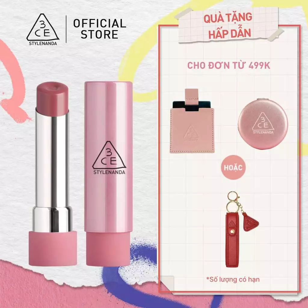 Son bóng dưỡng môi 3CE Glazy Lip Glow