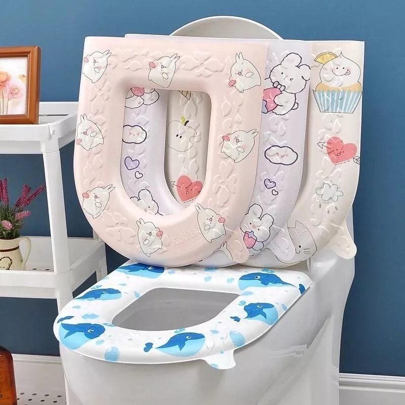 [ Miễn Ship ] Combo 3 cái Đệm lót bồn cầu toilet có hoạ tiết dễ thương  yn01