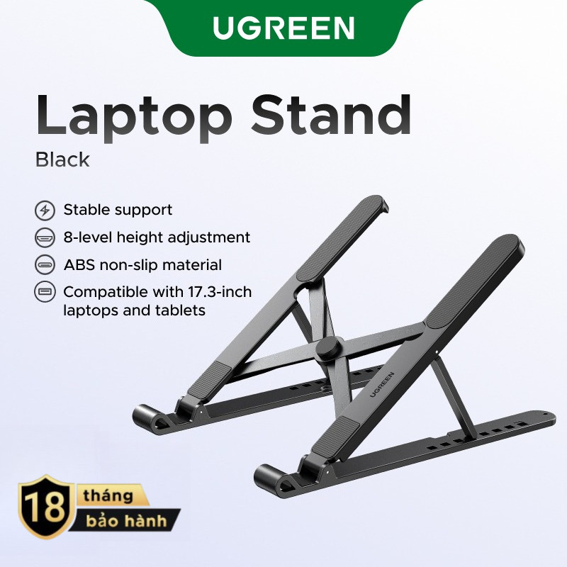 Giá đỡ máy tính xách tay UGREEN với 8 độ cao có thể điều chỉnh, hỗ trợ tam…