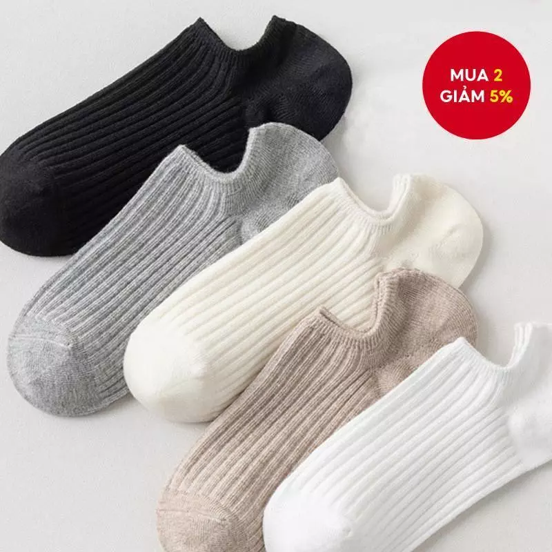 Tất vô hình tối giản Nhật Bản – Lớp lót cắt thấp thoáng khí cho nữ dành cho giày thể thao & giày lười