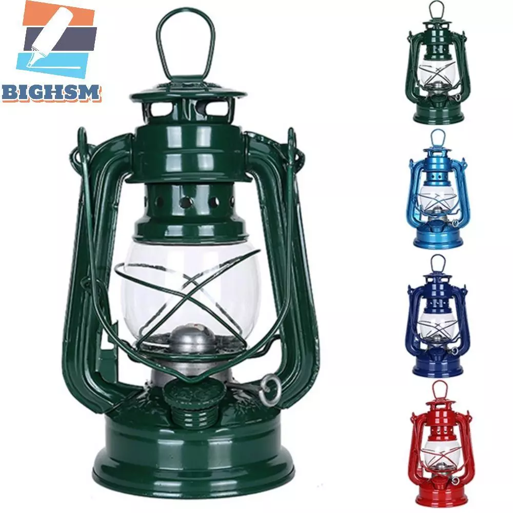 Đèn dầu hỏa màu đồng cổ điển, phù hợp cho cắm trại và chụp ảnh ngoại cảnh