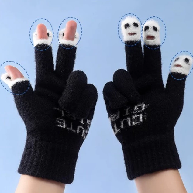 Găng tay nữ hở ngón cute giữ ấm – tiện viết chữ, đánh máy cho học sinh, nhân viên văn phòng