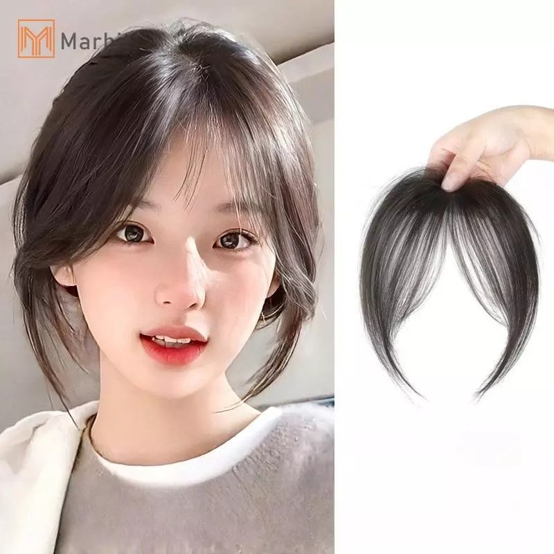 Marbit Giữa Phần Giả Nổ Viền Tổng Hợp Topper Tóc Kẹp Nổ Mở Rộng Tự Nhiên Vô Hình Áo Khoác Tóc Nữ Mới