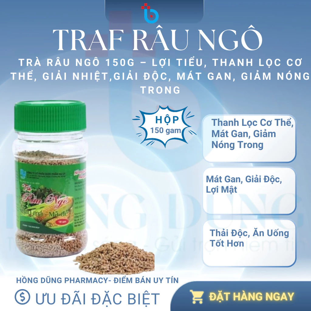Trà Râu Ngô 150g – Lợi Tiểu, Thanh Lọc Cơ Thể, Giải Nhiệt,Giải Độc, Mát Gan, Giảm Nóng Trong