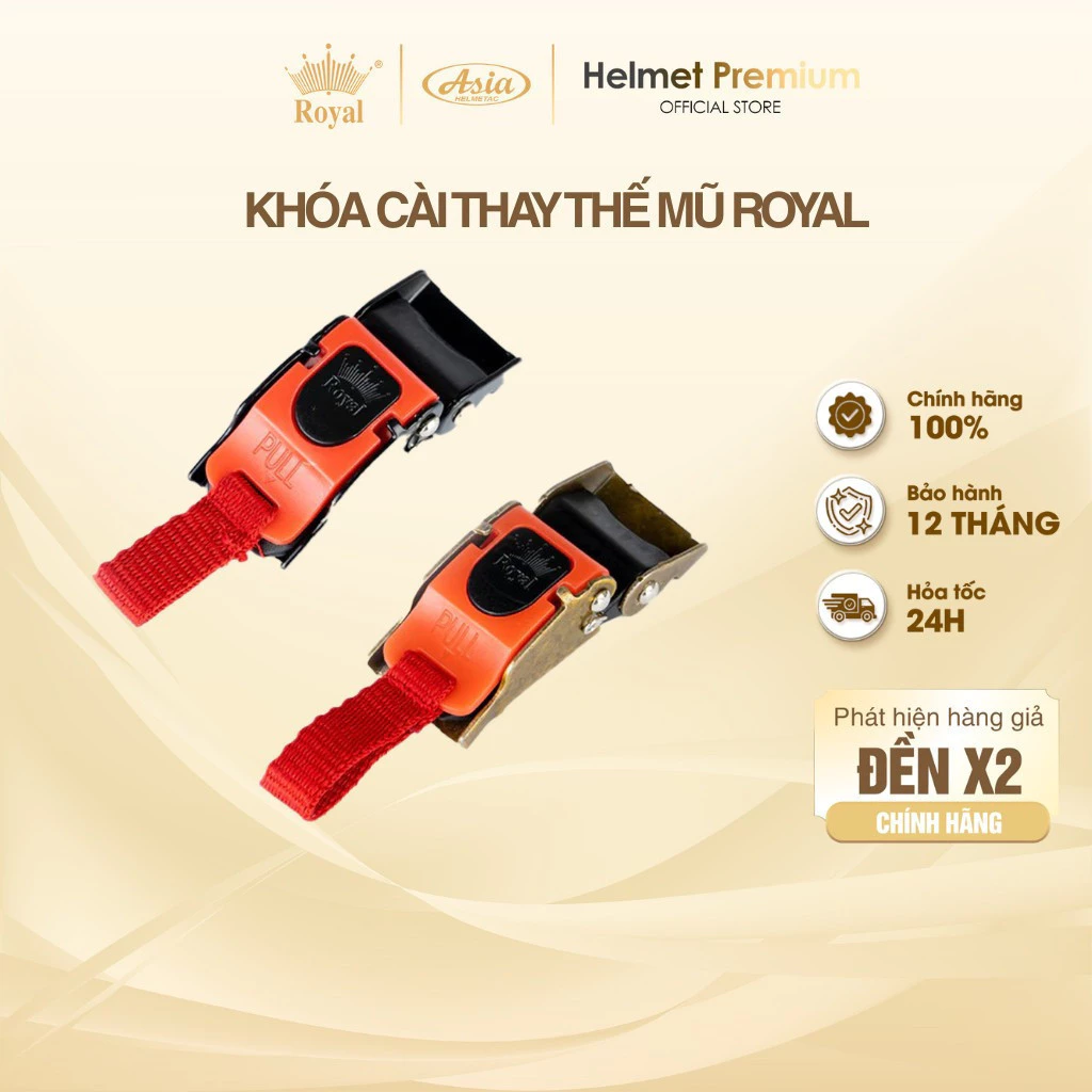 [Phụ Kiện] Bộ khóa cài chốt khóa cài thay thế cho mũ bảo hiểm Royal Helmet chính hãng