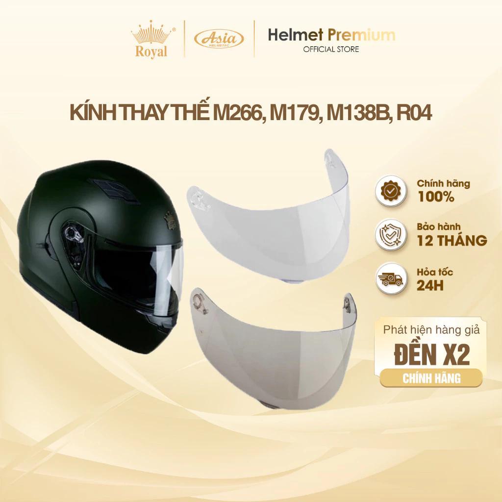 [Phụ Kiện] Kính Mũ Bảo Hiểm Thay Thế M179 M266 M138B R04 Mũ Bảo Hiểm Royal Kính Rời Thay Thế Mũ Bảo Hiểm Chính Hãng