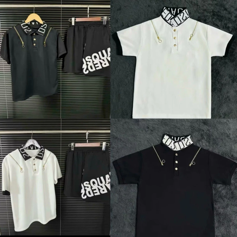 [Có tag mác] Bộ áo quần polo ĐSQ nam nữ có khoá vai hottrend 2025 boy phố. ÁO POLO KHOÁ VAI HOT TREND 2025