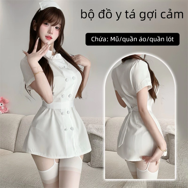 Áo Quần Y Tá Thiên Thần Trắng Gợi Cảm Cho Halloween Pure Desire