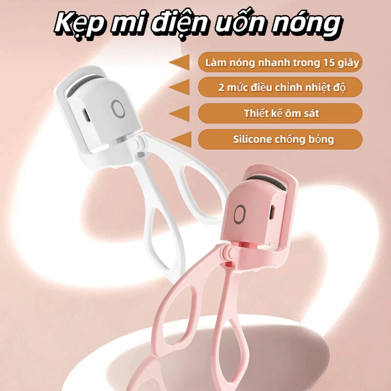 Kẹp mi điện đa năng tích hợp sưởi ấm, sạc điện và uốn cong mi trong một!
