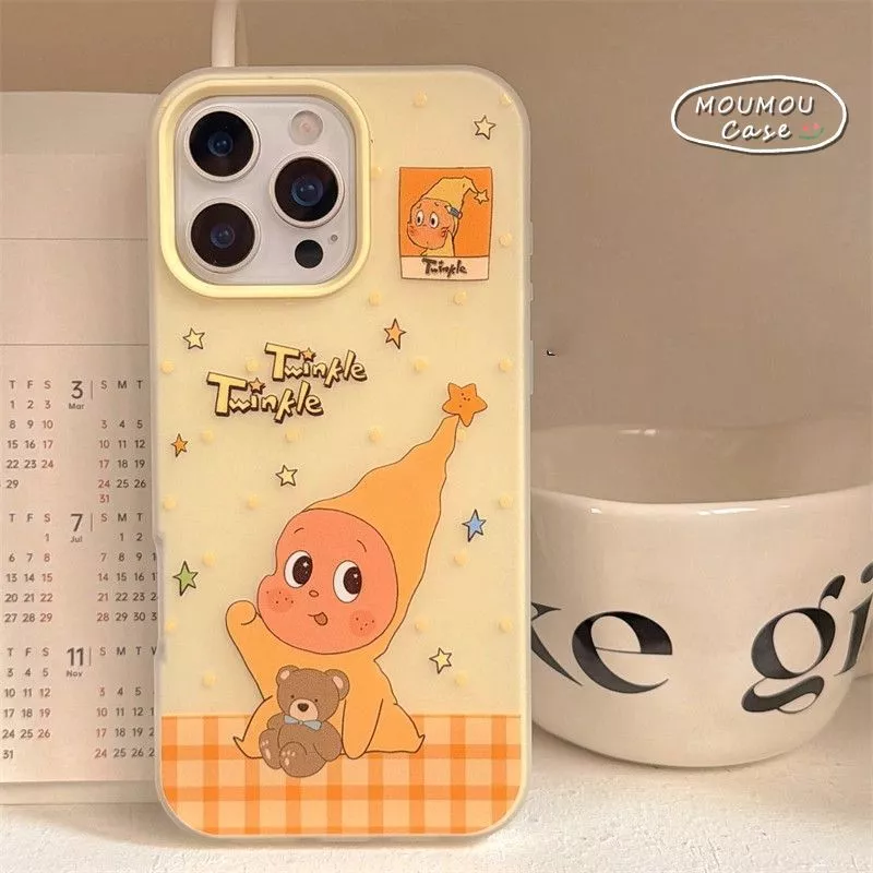 Ốp Lưng IPhone 13 14 16 17 11 Pro Max 7 Plus 12 Pro Max X XS Max XR Air Bìa Mềm 2 Trong 1 Mới TWINKLE TWINKLE Dễ Thương