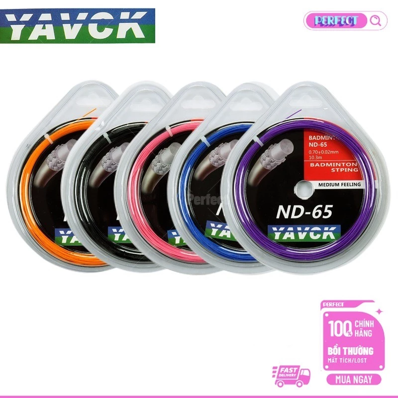 Dây Vợt Cầu Lông ND65 Chịu Mài Mòn Siêu Bền - Dây Cao Áp Dành Cho Sân Chơi & Đội Tập