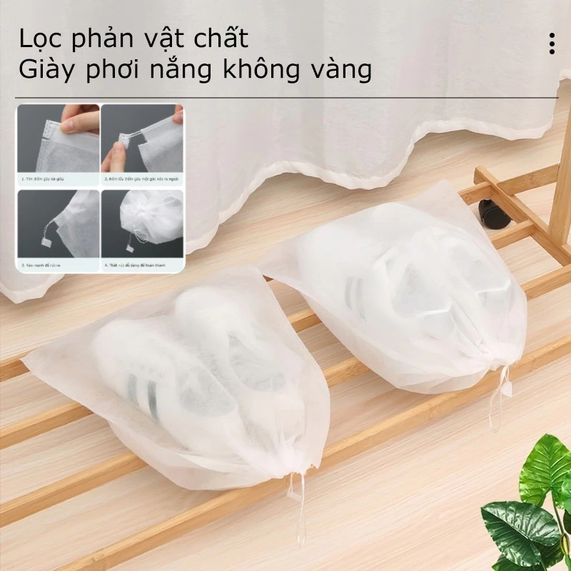 Túi đựng giày đa năng vải không dệt, miệng túi dây rút TD30 - EUNIO