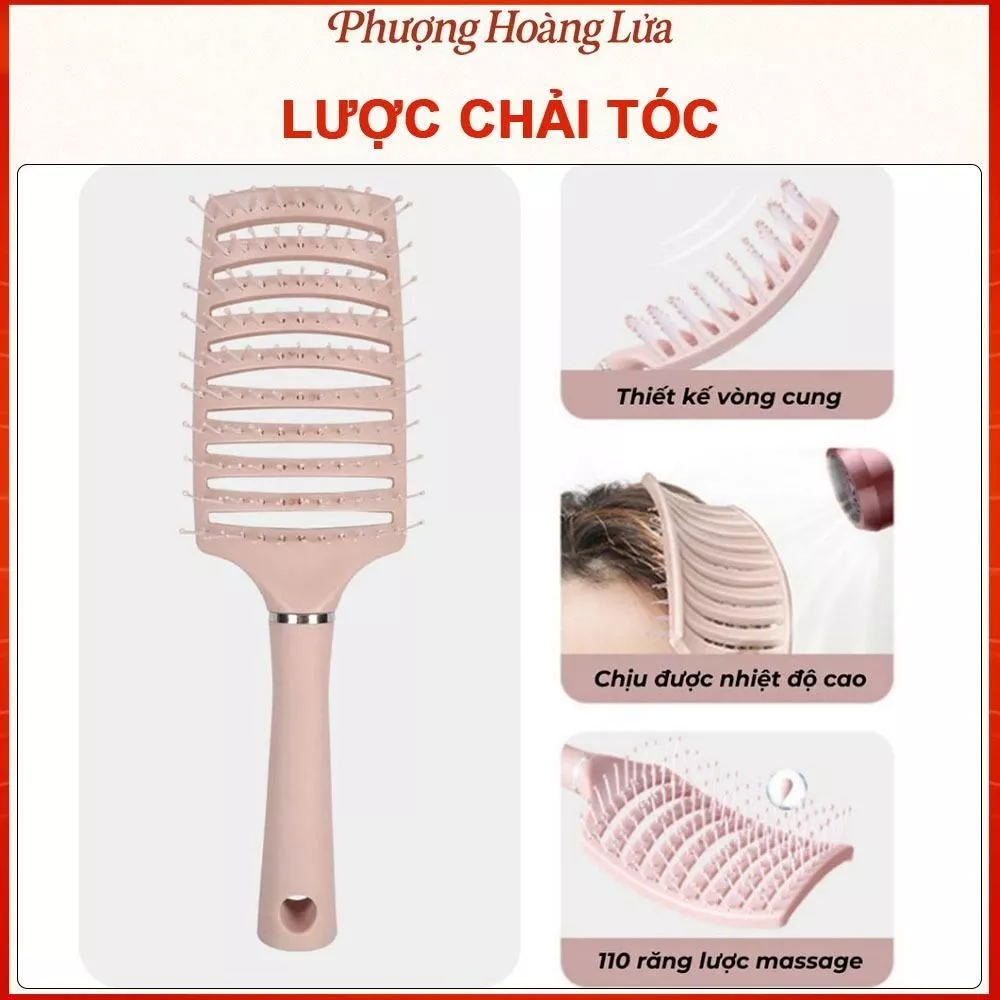 Sét 2 Lược gỡ rối tay cầm chắc chắn mix màu ngẫu nhiên