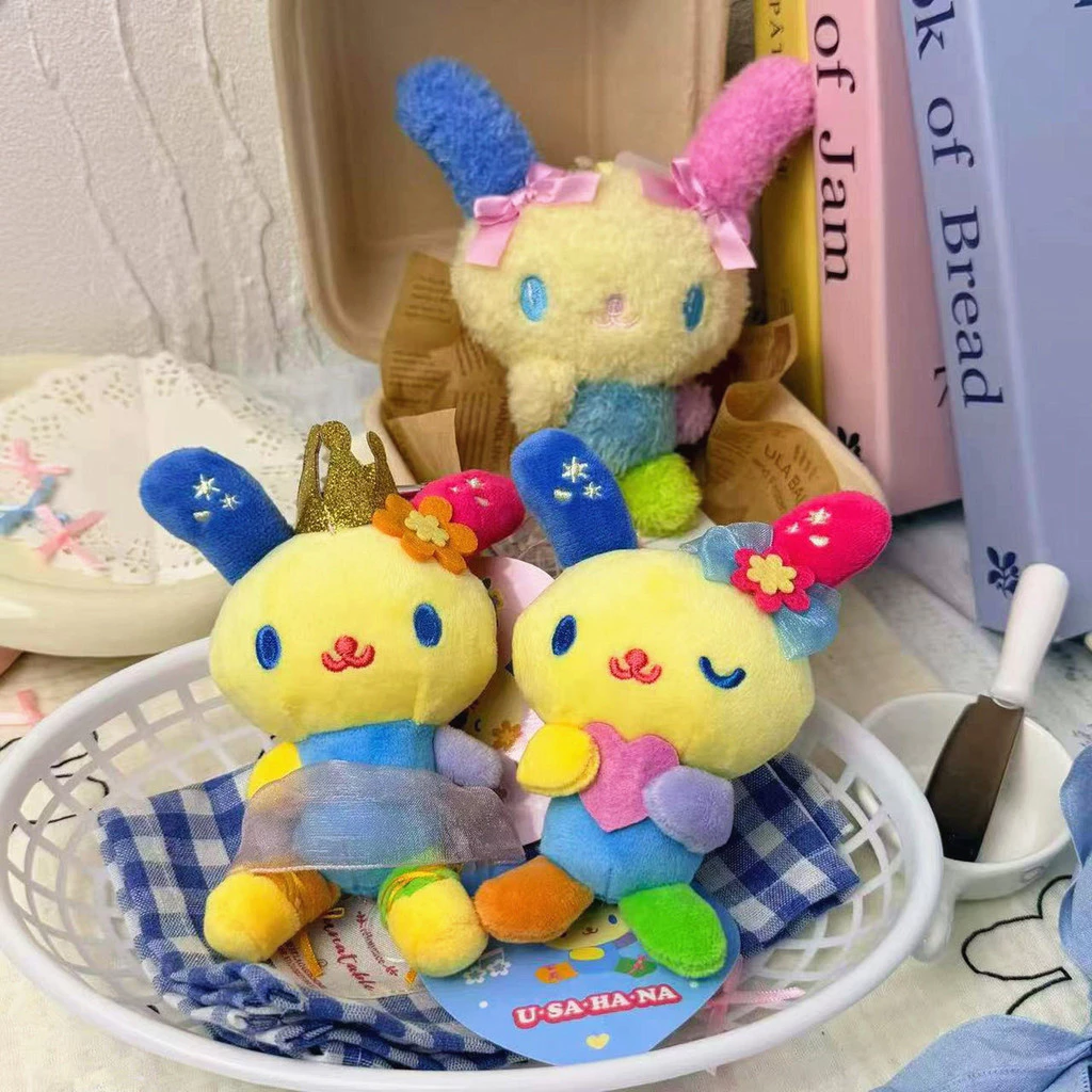 Sanrio Usahana Plushie Đồ Chơi Dễ Thương Sang Trọng Thỏ Móc Khóa Túi Mặt Dây Chuyền Trẻ Em Quà Tặng