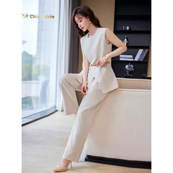 [CS006] BỘ VEST THỜI THƯỢNG PHONG CÁCH- SET VEST CỘC TAY THỜI TRANG CAO CẤP- Chic Soirée