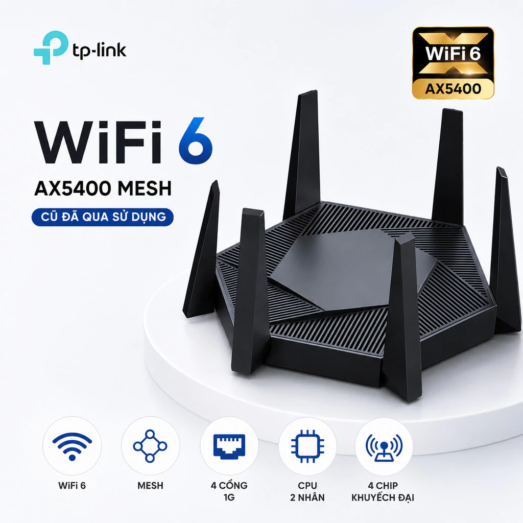 Bộ Phát Wifi Mesh Wifi 6 TP-Link WTA541- AX5400 Cũ đã qua sử dụng , xước