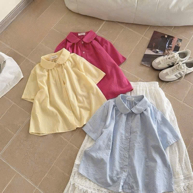 ÁO SƠ MI CỘC TAY CỔ SEN DÁNG RỘNG CHẤT VẢI ĐŨI MẶC MÙI HÈ CỰC MÁT PHÙ HỢP ĐI CHƠI, ĐI BIỂN, Ở NHÀ  NY NA STORE