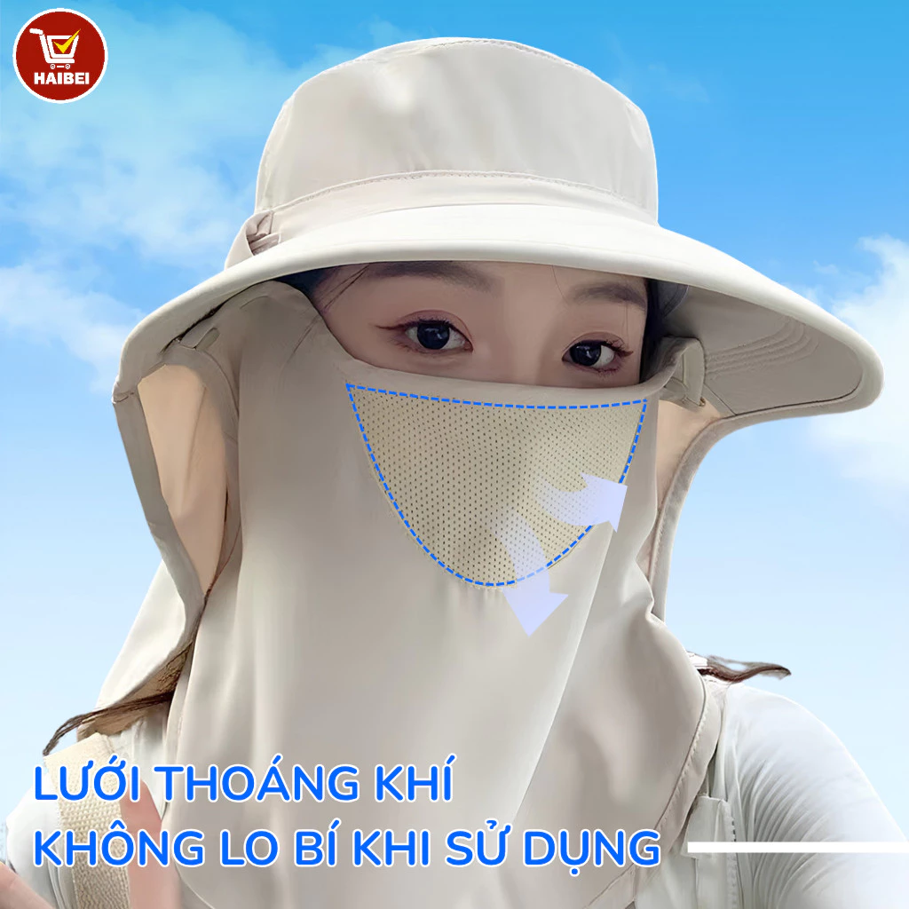 Mũ rộng vành kiểu Nhật, mũ ngư dân, mũ ngoài trời, thoáng khí và thoải mái, che nắng toàn diện.