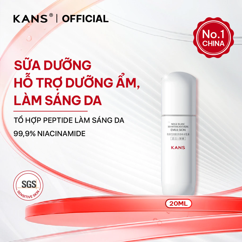 [QUÀ TẶNG - KHÔNG BÁN] Sữa Dưỡng KANS Neige Blanc Skin-Whitening Hydrating Cấp Ẩm Mờ Thâm Dưỡng Trắng Da 20ml